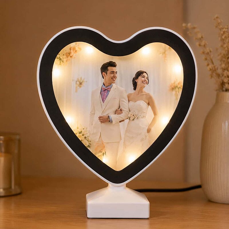 Sihirli Ayna Fotoğraf Çerçevesi Kalp - 1