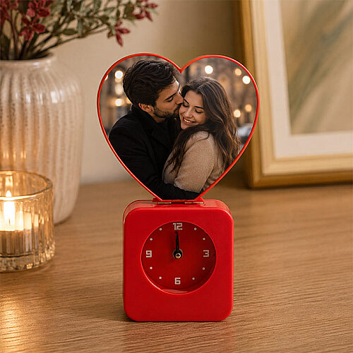 Sihirli Ayna Saatli Kalp Şeklinde USB 7734-8 - sanalbayim