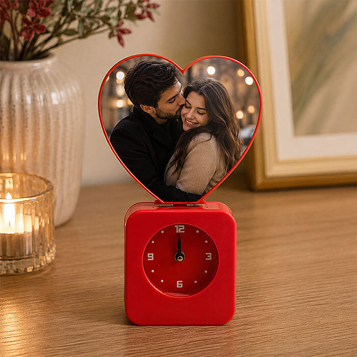 Sihirli Ayna Saatli Kalp Şeklinde USB 7734-8 - 1