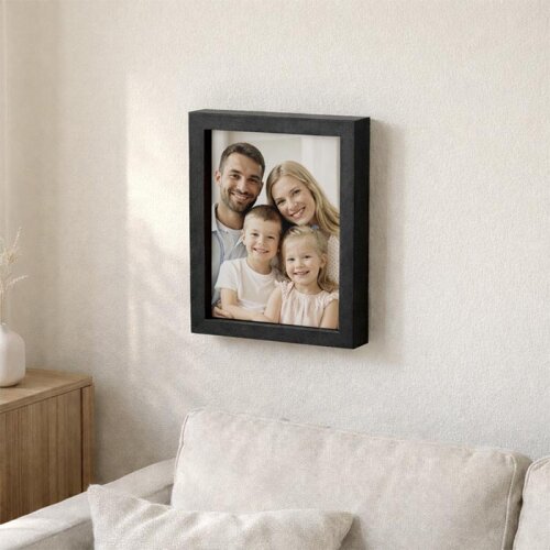 Siyah Ahşap Derin Fotoğraf Çerçevesi 15x20 - (1)