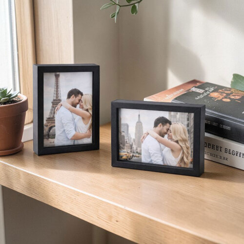 Siyah Ahşap Derin Fotoğraf Çerçevesi 15x20 - 