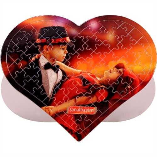 Sublimasyon A4 Kalpli Puzzle Yap Boz 80 Parça - 
