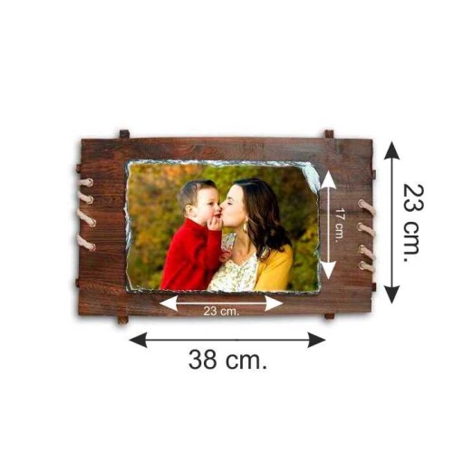 Sublimasyon Ahşap Çerçeveli Taş SH39 23x38 - (1)