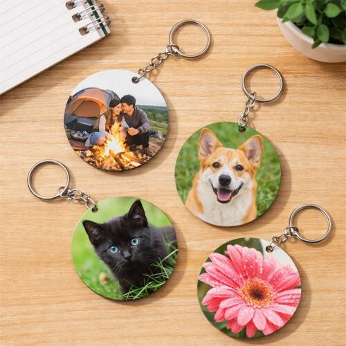 Sublimasyon Anahtarlık HDF Daire Çift Taraflı 5cm - 