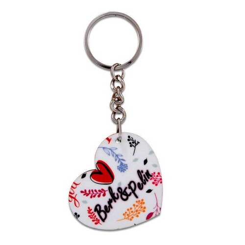 Sublimasyon Anahtarlık HDF Kalp Çift Taraflı - 