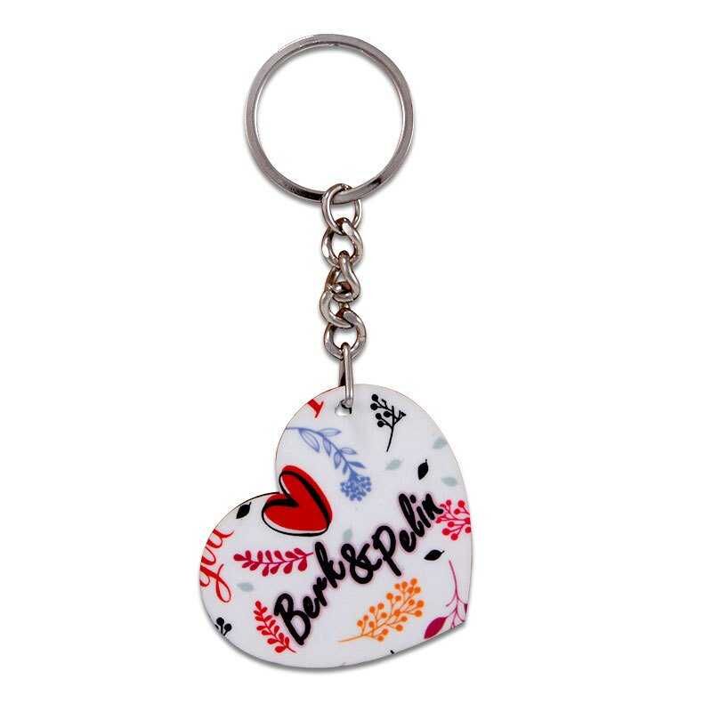 Sublimasyon Anahtarlık HDF Kalp Çift Taraflı - 1