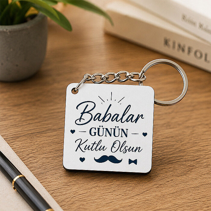 Sublimasyon Anahtarlık HDF Kare Çift Taraflı 5x5cm - 1