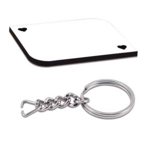 Sublimasyon Anahtarlık HDF Ov. Dikd. Kalpli Tek T - (1)