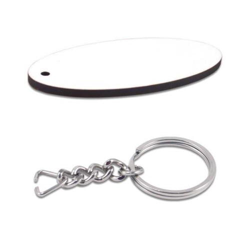 Sublimasyon Anahtarlık HDF Oval Tek Taraflı - (1)