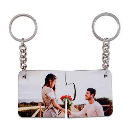 Sublimasyon Anahtarlık HDF Sevgili 2li Çift Taraf - 