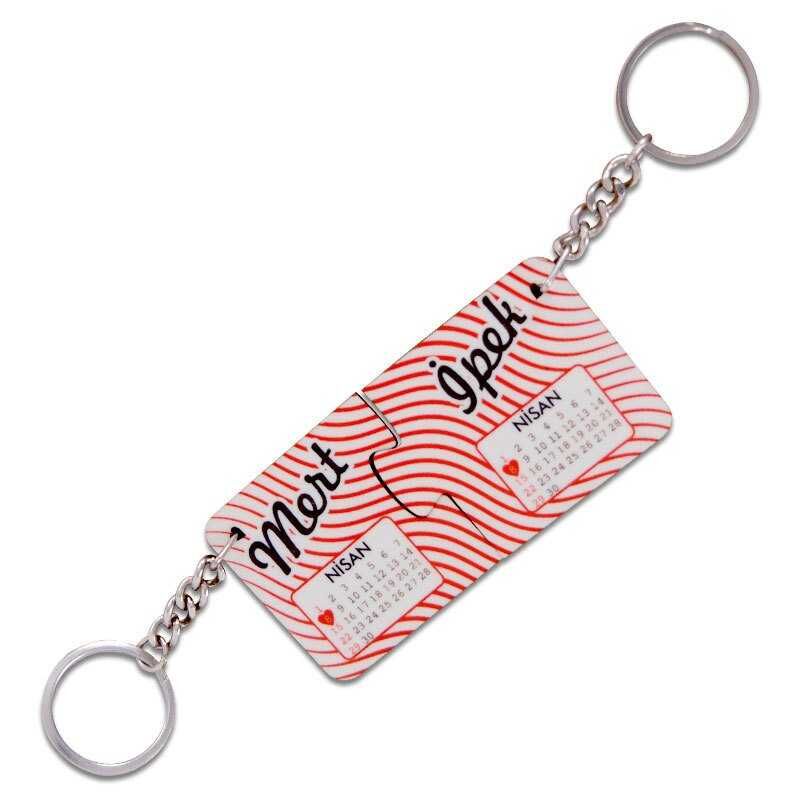 Sublimasyon Anahtarlık HDF Sevgili 2li Çift Taraf - 2