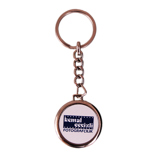 Sublimasyon Anahtarlık Metal Çift Taraf Gümüş Eko - 