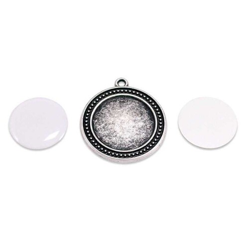 Sublimasyon Anahtarlık Metal Gümüş Kaplama MA114 - (1)