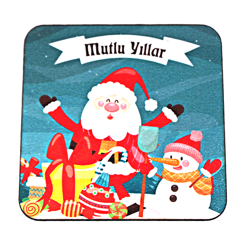 Sublimasyon Bardak Altı Kare 9,5cm Eko Ahşap - 2