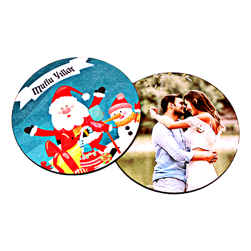 Sublimasyon Bardak Altı Yuvarlak 9,5cm Eko Ahşap - 1