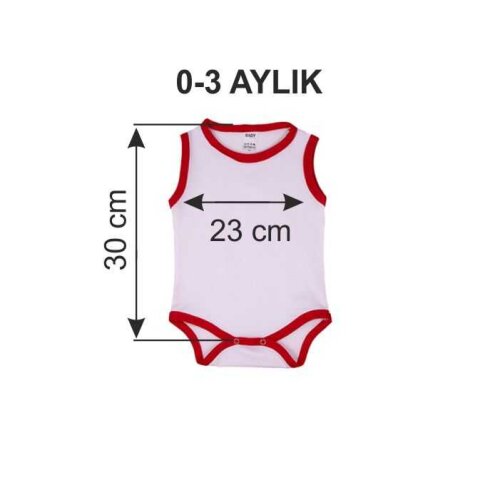 Sublimasyon Bebek Zıbını - Kırmızı - 