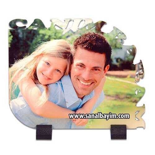Sublimasyon Canım Babam Ahşap Çerçeve - 