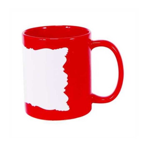 Sublimasyon Dekoratif Alanlı Kırmızı Kupa - 2