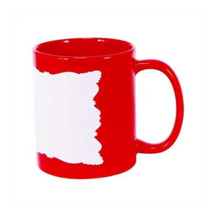 Sublimasyon Dekoratif Alanlı Kırmızı Kupa - 2