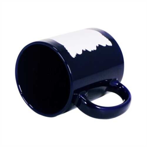 Sublimasyon Dekoratif Alanlı Lacivert Kupa - (1)