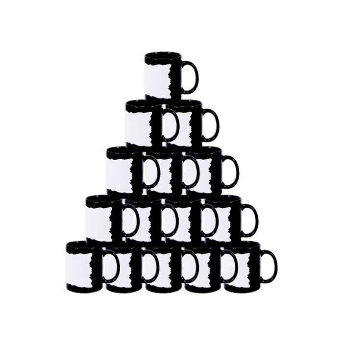 Sublimasyon Dekoratif Alanlı Siyah Kupa Kutusuz - 2