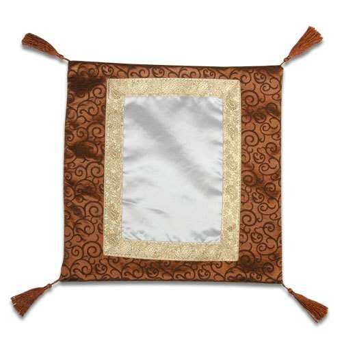 Sublimasyon Dokuma Kare Püsküllü Yas Kılıfı Kahve - 1