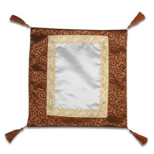 Sublimasyon Dokuma Kare Püsküllü Yas Kılıfı Kahve - 1