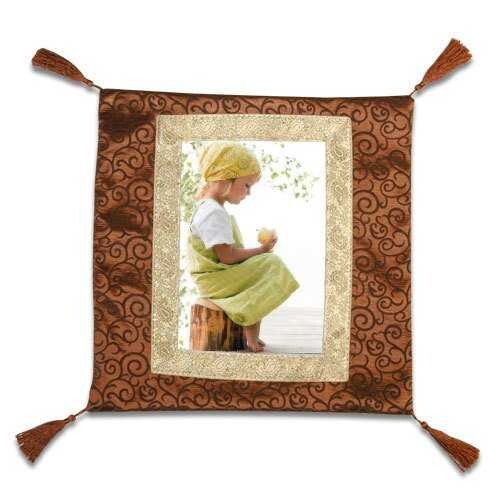 Sublimasyon Dokuma Kare Püsküllü Yas Kılıfı Kahve - 2