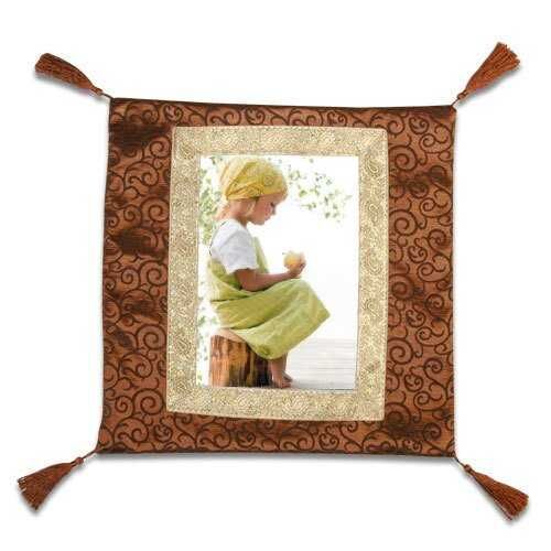 Sublimasyon Dokuma Kare Püsküllü Yas Kılıfı Kahve - 2