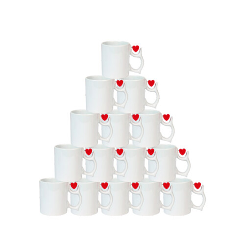 Sublimasyon Dönen Kalp Figürlü Kupa Bardak-Kutusuz - 