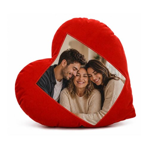 Sublimasyon Düz Kırmızı Kalp Dikey Kılıf - 