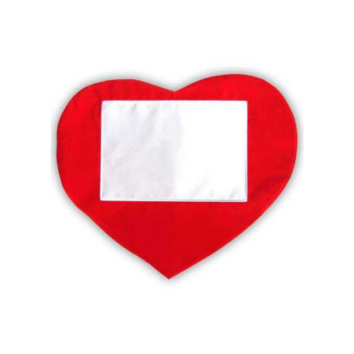 Sublimasyon Düz Kırmızı Kalp Yatay Kılıf - 