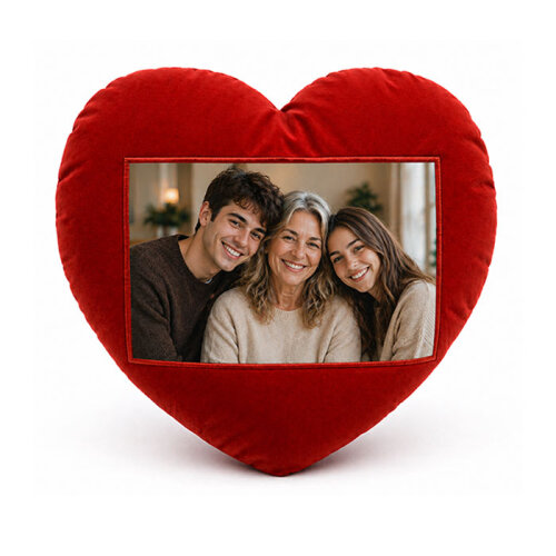 Sublimasyon Düz Kırmızı Kalp Yatay Kılıf - 