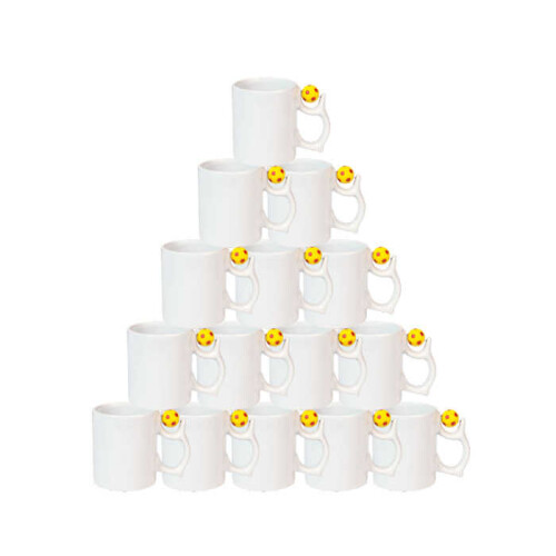 Sublimasyon Futbol Toplu Kupa Sarı Kırmızı Kutusuz - 