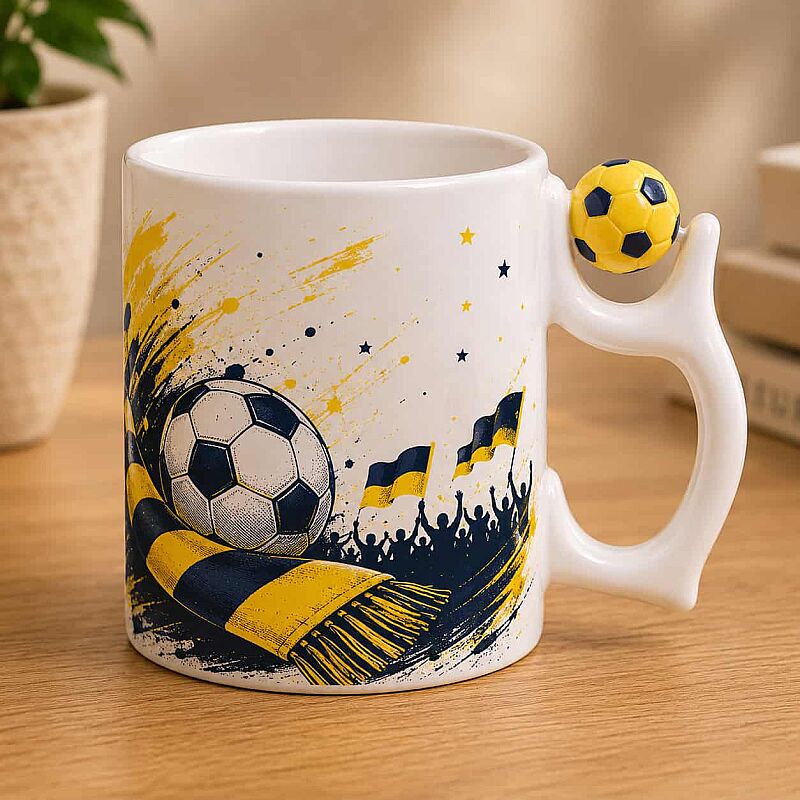 Sublimasyon Futbol Toplu Kupa Sarı Lacivert - 2