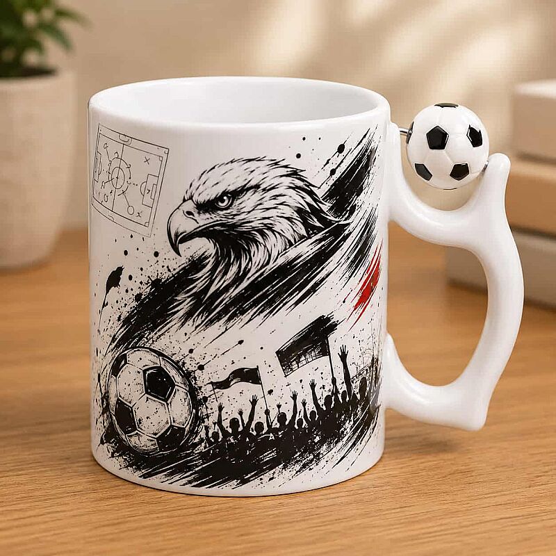 Sublimasyon Futbol Toplu Kupa Siyah Beyaz - 2