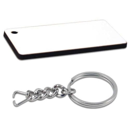 Sublimasyon HDF Anahtarlık Dikdörtgen Büyük Tek T - (1)