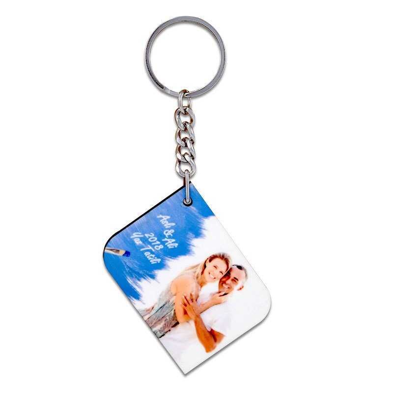 Sublimasyon HDF Anahtarlık Oval Dikdörtgen Çift T - 1