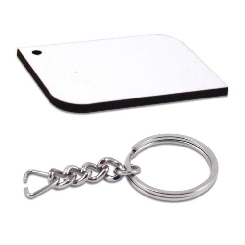 Sublimasyon HDF Anahtarlık Oval Dikdörtgen Çift T - (1)