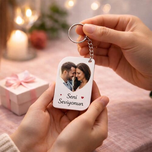 Sublimasyon HDF Anahtarlık Oval Dikdörtgen Çift T - (1)