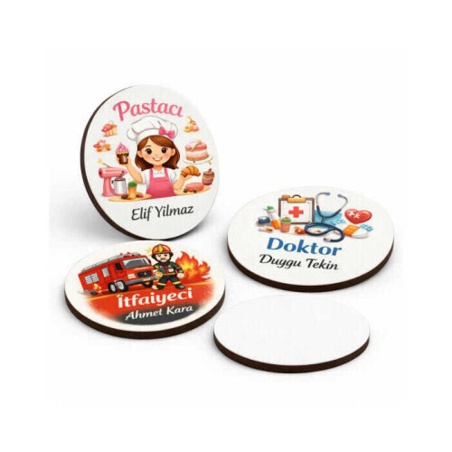 Sublimasyon HDF Bardak Altlığı Yuvarlak 9cm - 