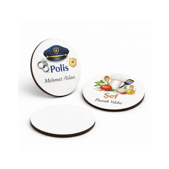 Sublimasyon HDF Bardak Altlığı Yuvarlak 9cm - 3