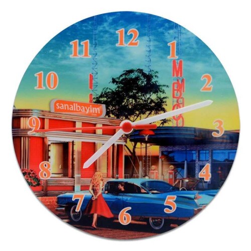 Sublimasyon HDF Duvar Saati 20cm Daire - 