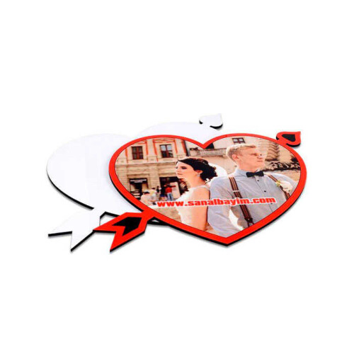 Sublimasyon HDF Oklu Kalp Çerçeve HD1006 - (1)