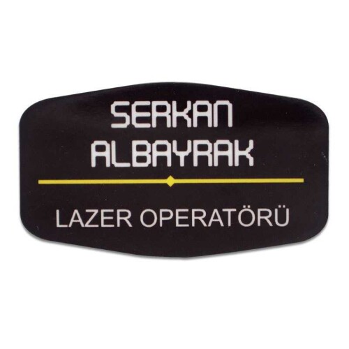 Sublimasyon Yaka İsimliği HDF Dörtgen Elips 40x70 - 