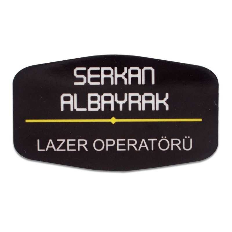 Sublimasyon Yaka İsimliği HDF Dörtgen Elips 40x70 - 1