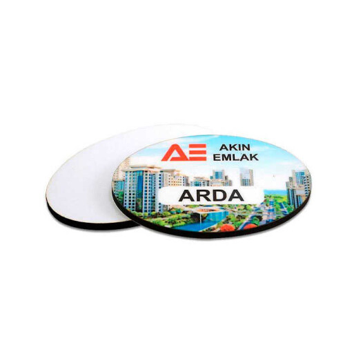 Sublimasyon Yaka kartı HDF Oval 45x65mm - (1)