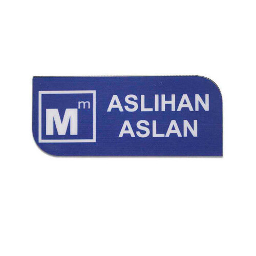 Sublimasyon HDF Yaka İsimlik Oval Dikdört. 30x70mm - 