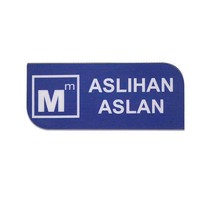 Sublimasyon HDF Yaka İsimlik Oval Dikdört. 30x70mm - 1