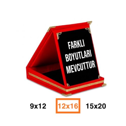 Sublimasyon Kadife Albüm Plaket Kutuları - Kırmızı - (1)